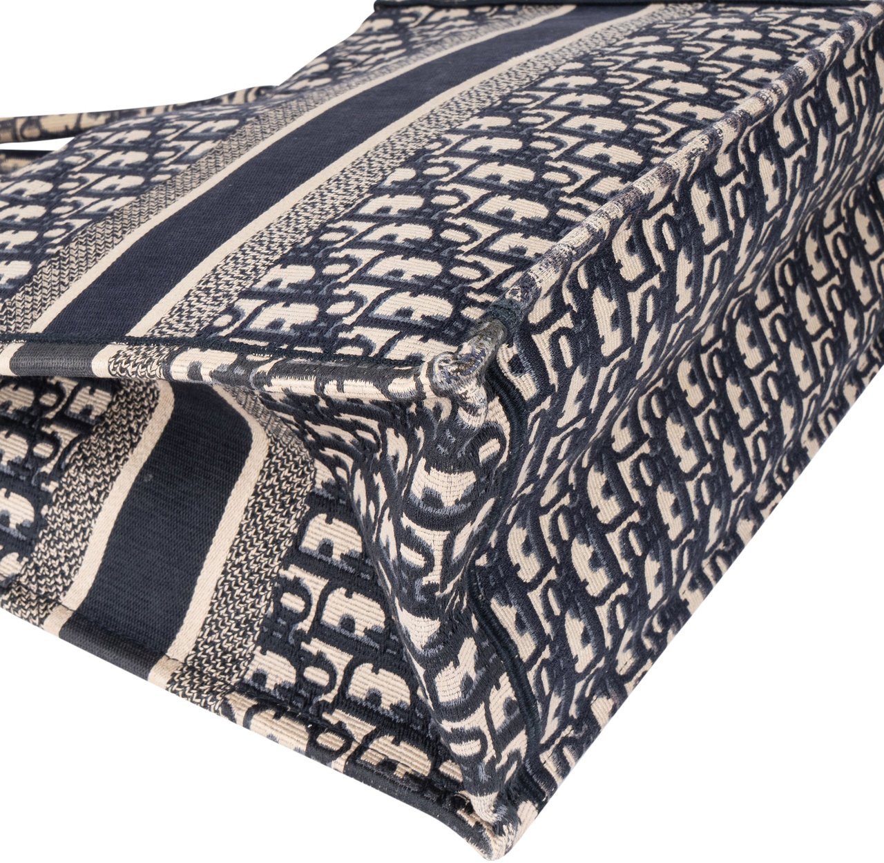 Dior Christian Dior Trotter Monogram Medium Book Tote Handbag Blauw