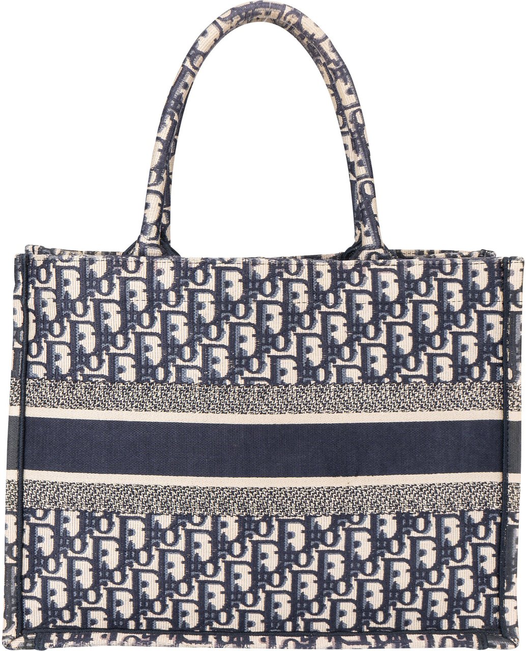 Dior Christian Dior Trotter Monogram Medium Book Tote Handbag Blauw