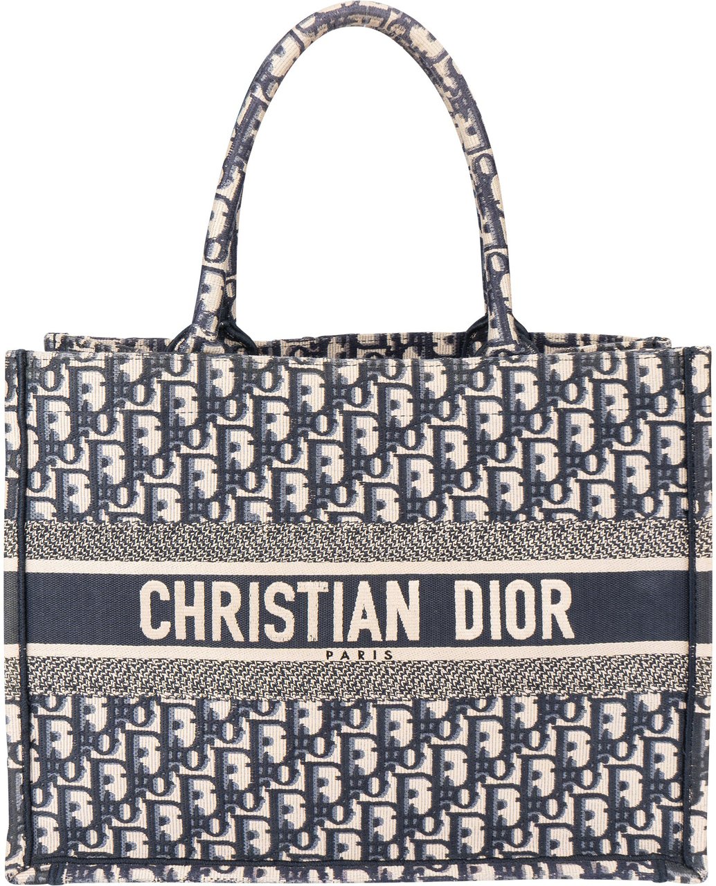 Dior Christian Dior Trotter Monogram Medium Book Tote Handbag Blauw