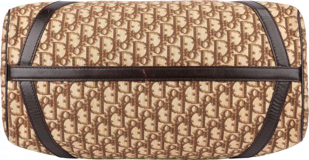 Dior Christian Dior Trotter Monogram Boston 40 Handbag Bruin