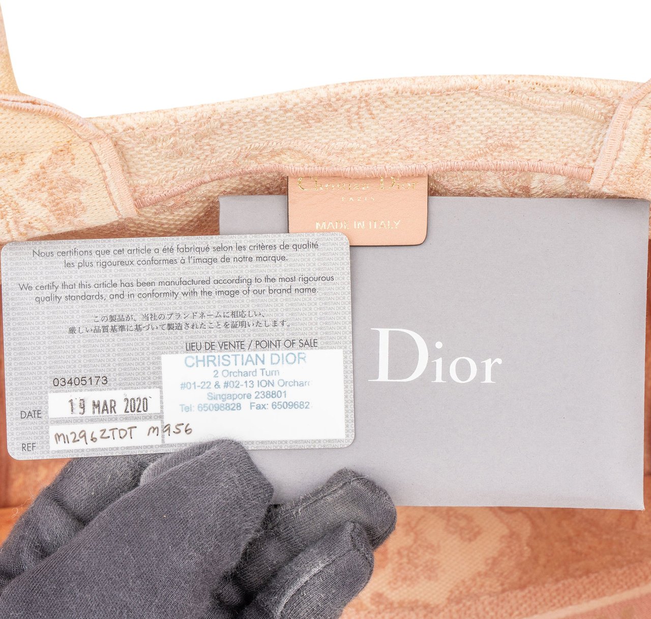 Dior Christian Dior Rose Dioriviera Medium Book Tote Handbag Roze