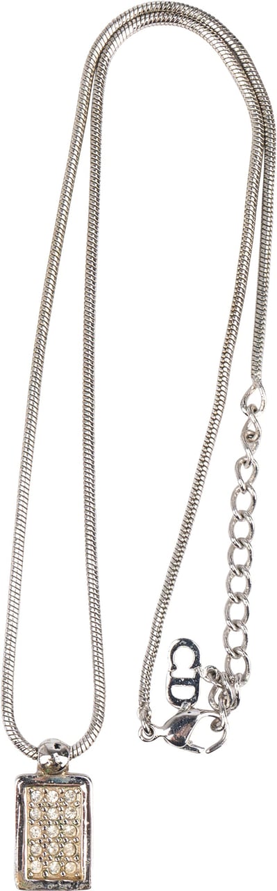 Dior Christian Dior Oblique Monogram Crystal Necklace Divers