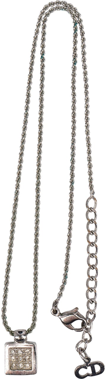 Dior Christian Dior Oblique Monogram Crystal Necklace Divers