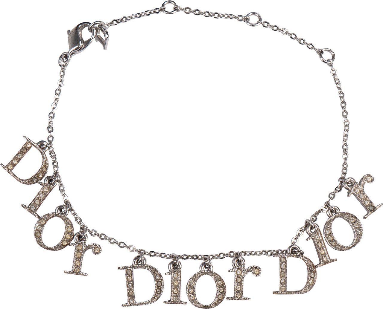 Dior Christian Dior Crystal Spellout Bracelet Divers