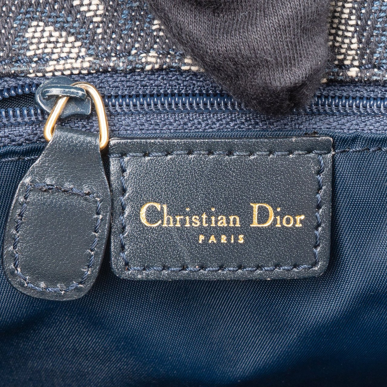 Dior Christian Dior Trotter Monogram Handbag Blauw