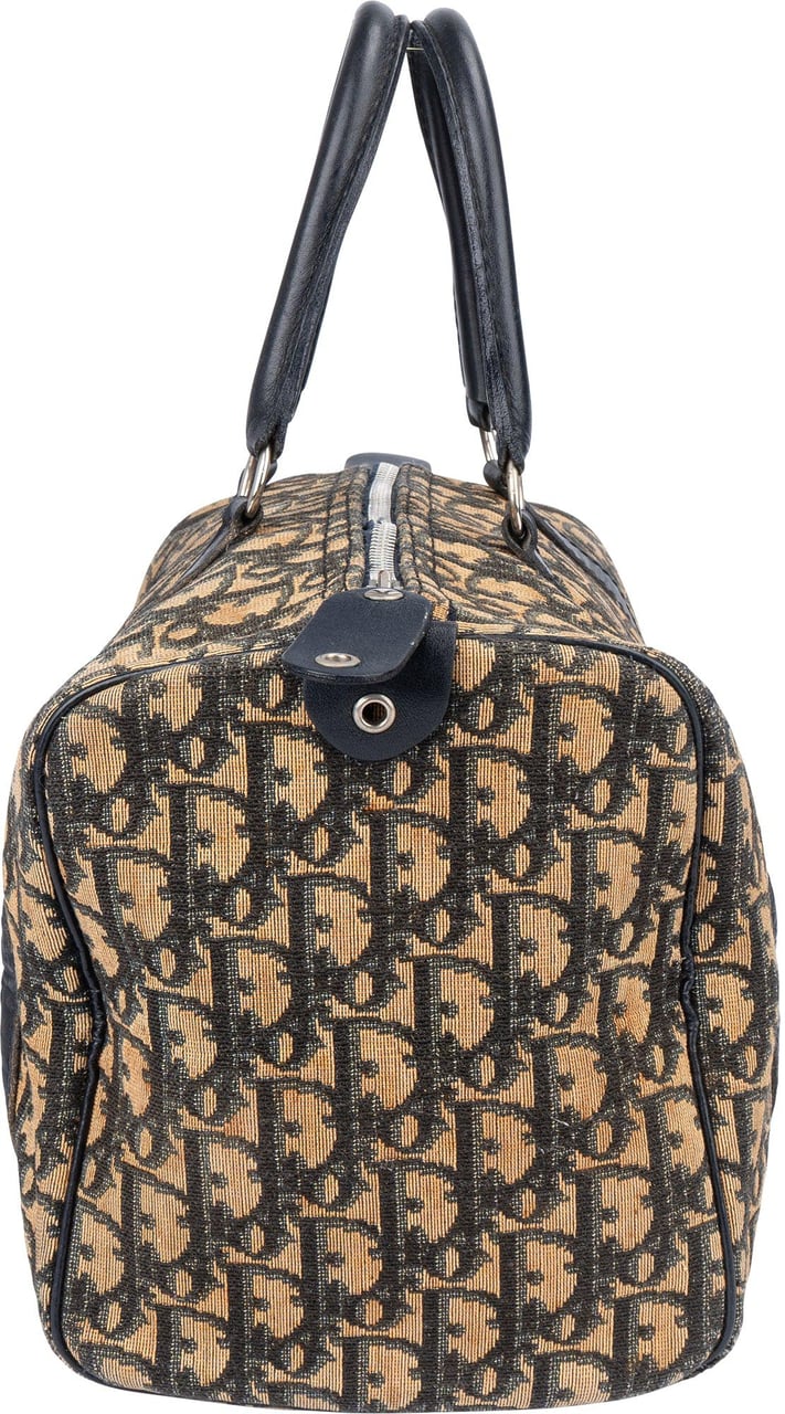 Dior Christian Dior Trotter Monogram Boston 30 Handbag Blauw