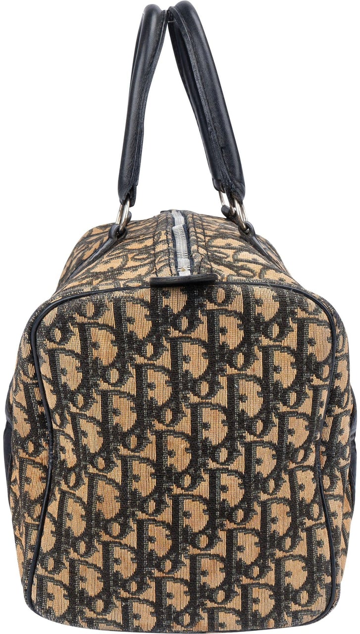 Dior Christian Dior Trotter Monogram Boston 30 Handbag Blauw