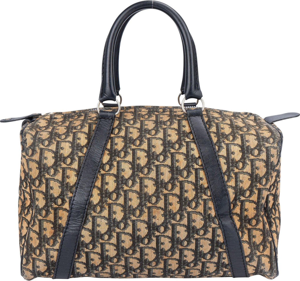 Dior Christian Dior Trotter Monogram Boston 30 Handbag Blauw