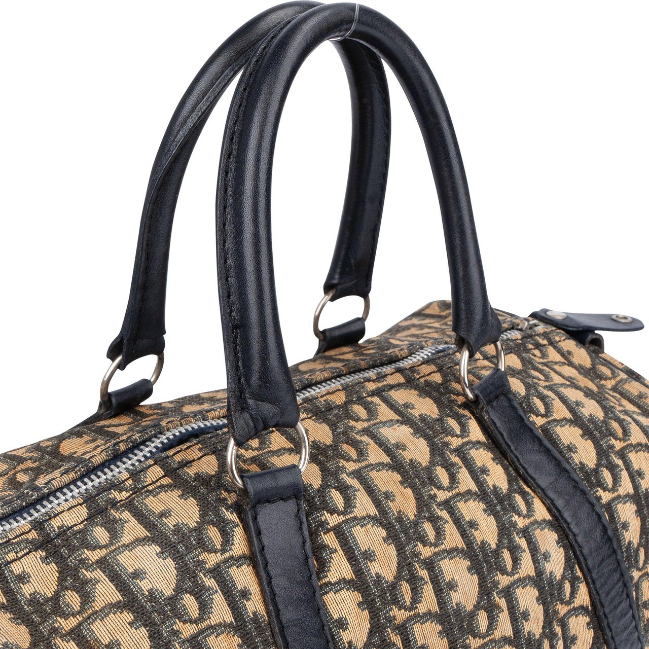 Dior Christian Dior Trotter Monogram Boston 30 Handbag Blauw