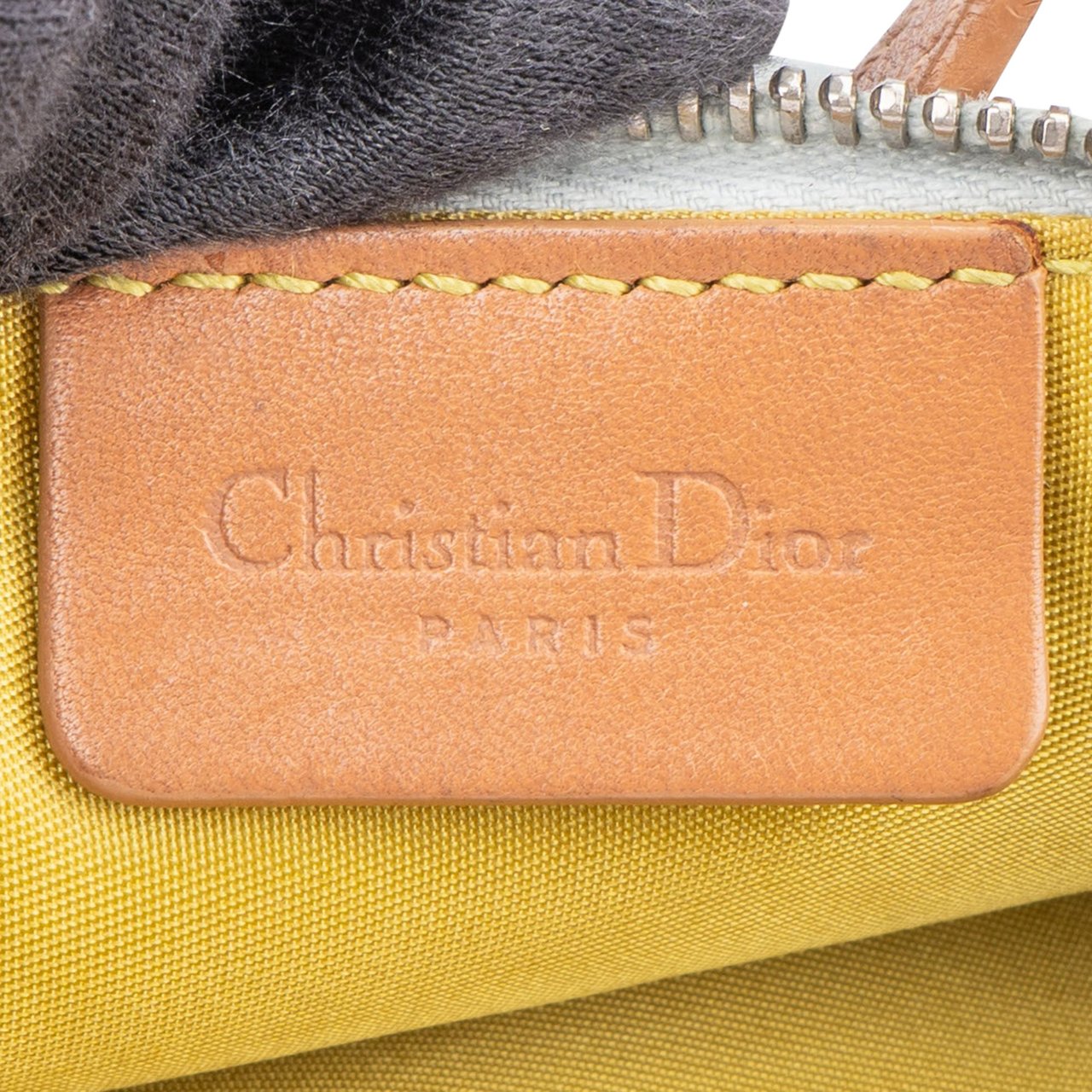 Dior Christian Dior Denim Mini Saddle Handbag Blauw