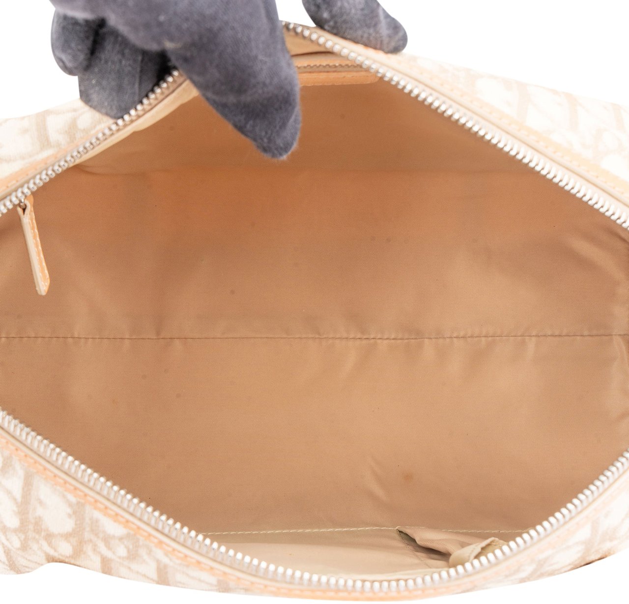 Dior Christian Dior Trotter Monogram Romantique Heart Handbag Beige