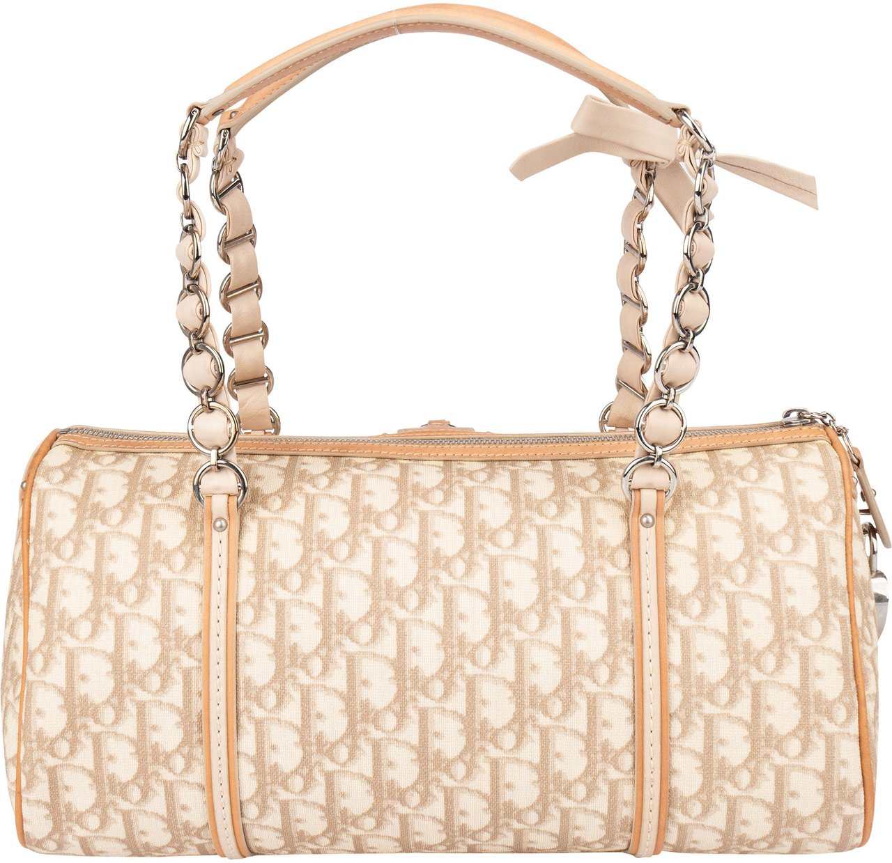 Dior Christian Dior Trotter Monogram Romantique Heart Handbag Beige