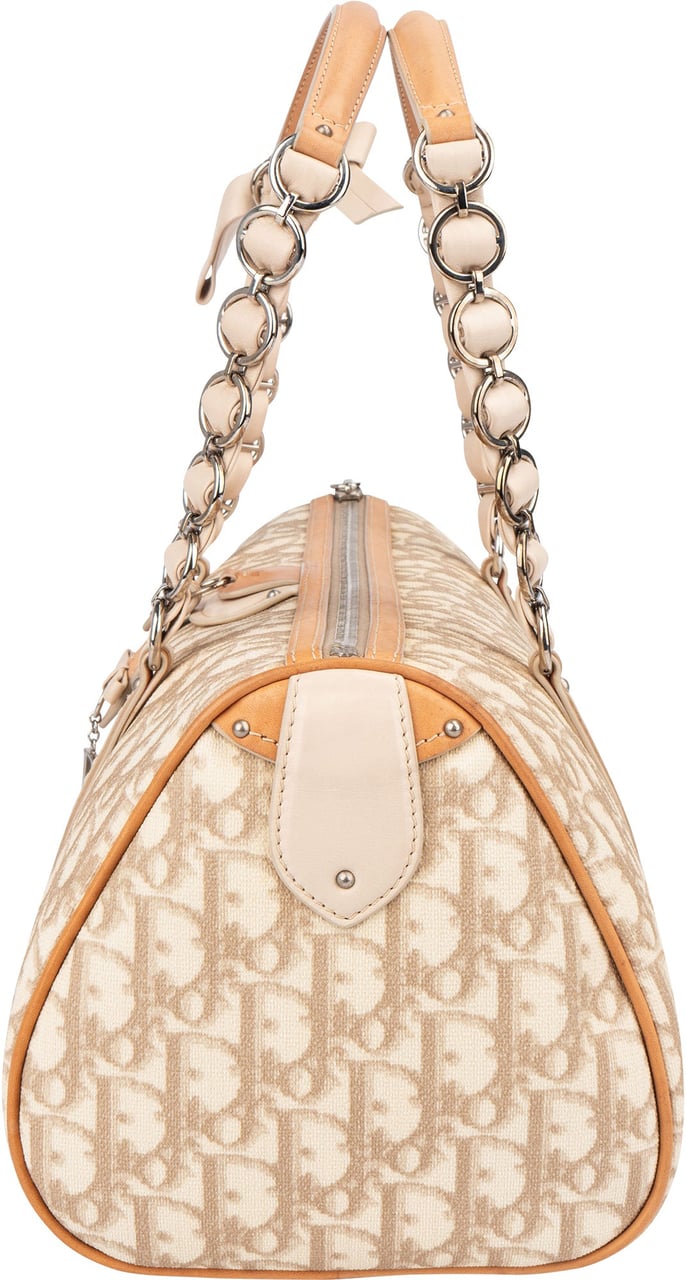 Dior Christian Dior Trotter Monogram Romantique Heart Handbag Beige