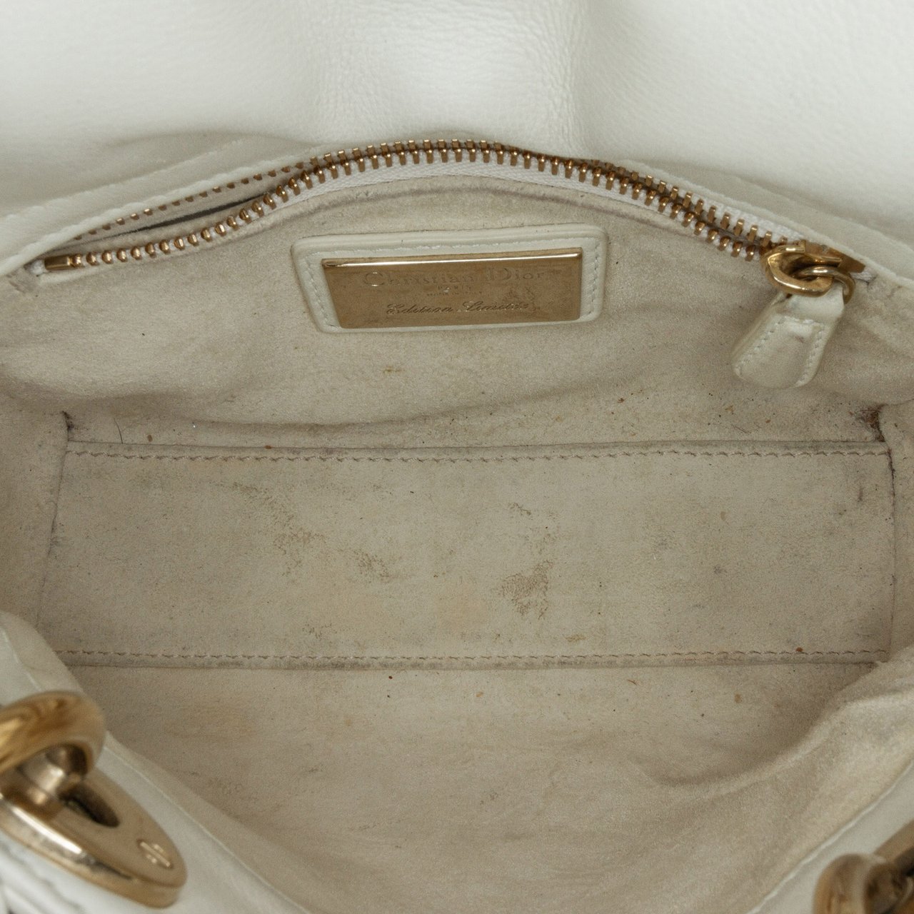 Dior Niki De Saint Phalle Mini Calfskin Dioramour Lady Dior Wit