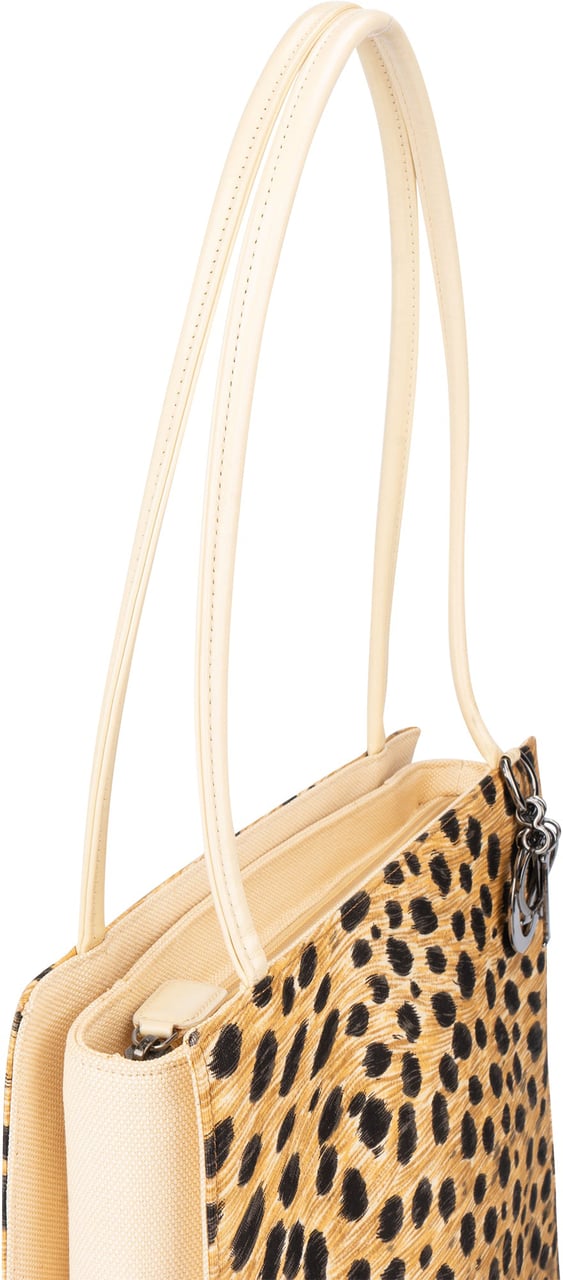 Dior Christian Dior Limited Leopard Print Lady Dior Shoulder Bag Beige