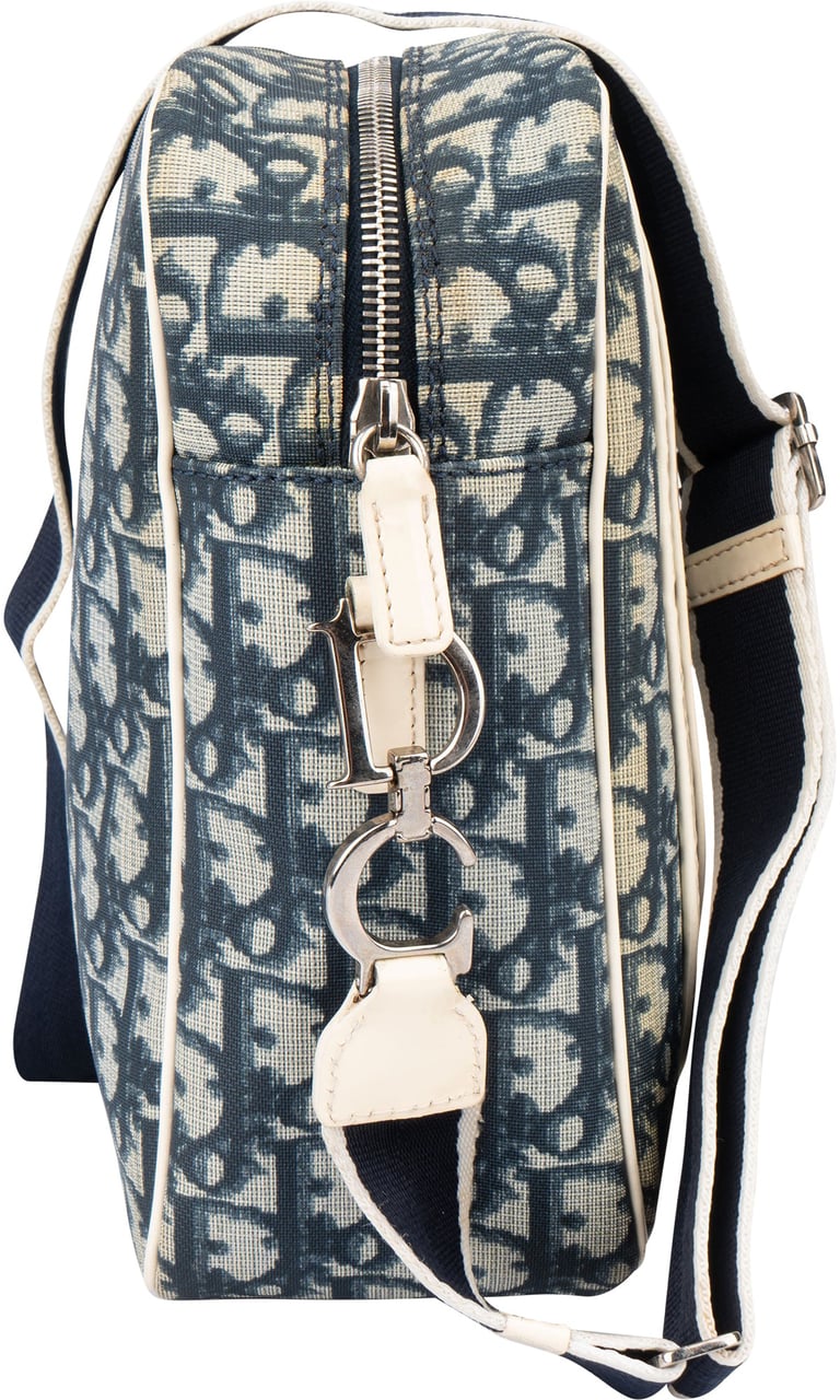 Dior Christian Dior Trotter Monogram No. 2 Crossbody Bag Blauw