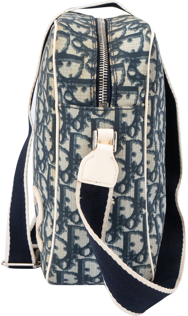 Dior Christian Dior Trotter Monogram No. 2 Crossbody Bag Blauw