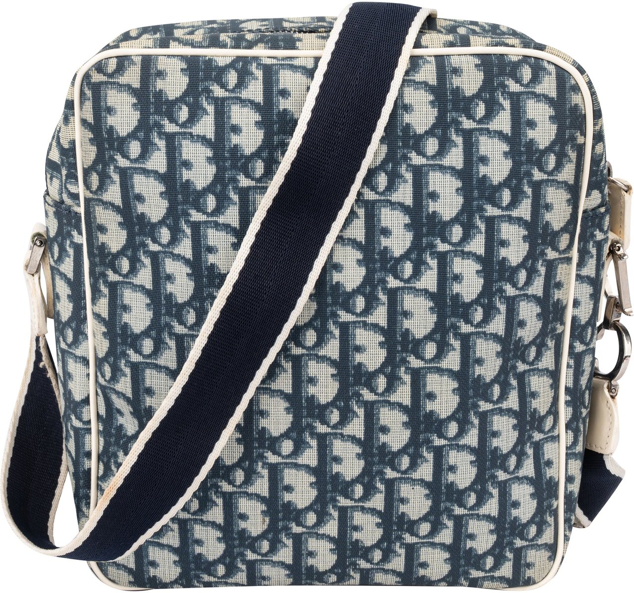 Dior Christian Dior Trotter Monogram No. 2 Crossbody Bag Blauw