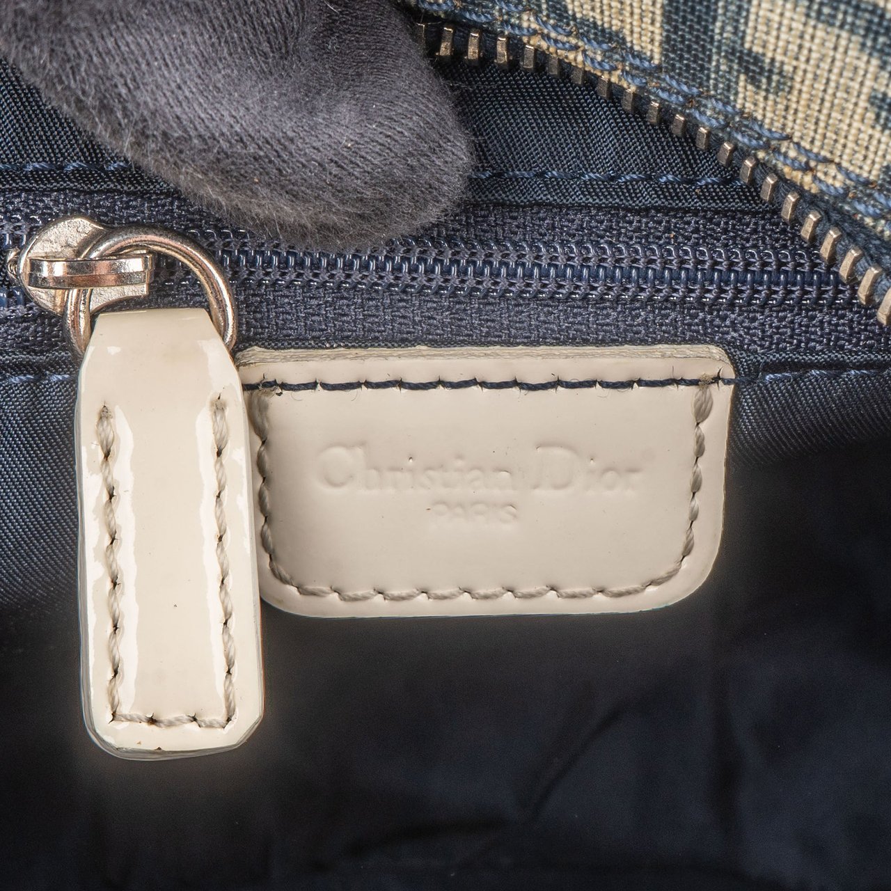 Dior Christian Dior Trotter Monogram No. 2 Crossbody Bag Blauw