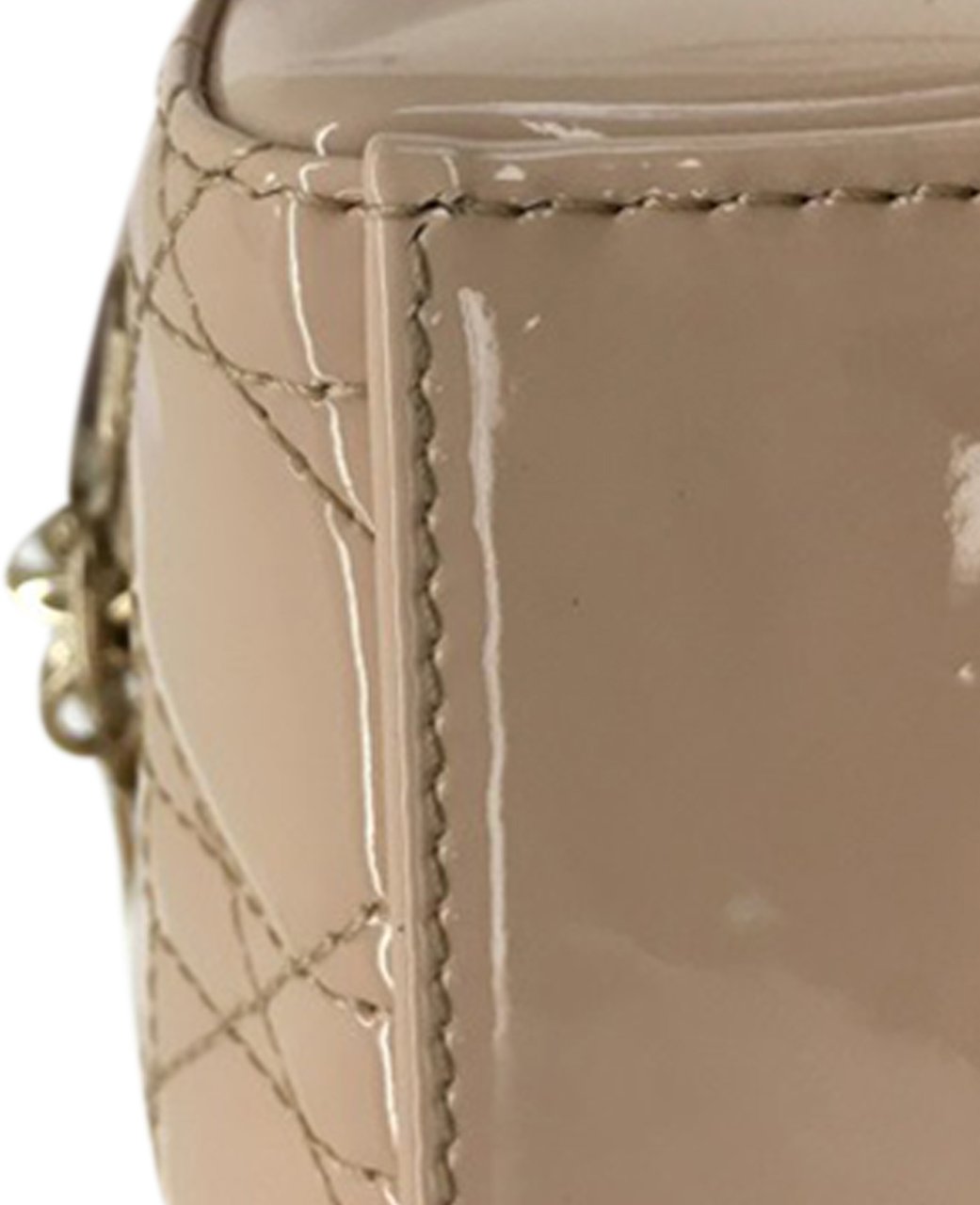 Dior Small Patent Cannage Lady D-Joy Bruin