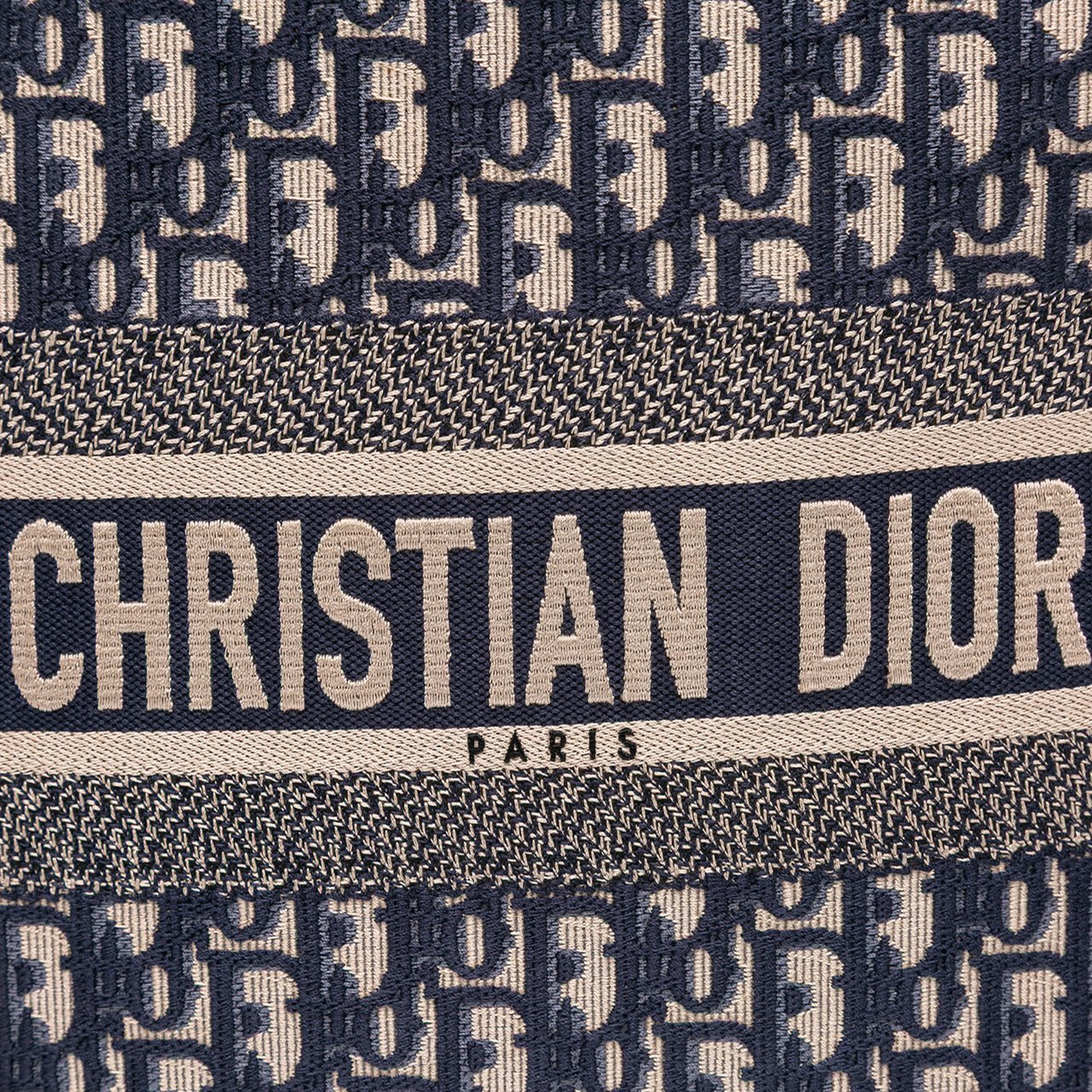 Dior Large Oblique Canvas Book Tote Blauw