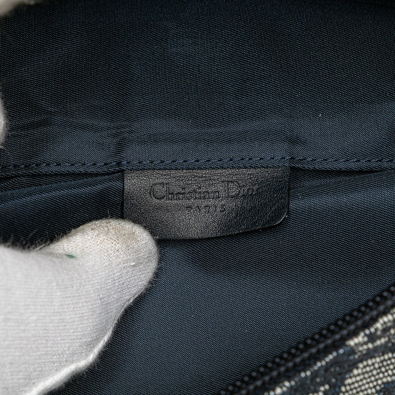 Dior Diorissimo Canvas Saddle Pouch Blauw
