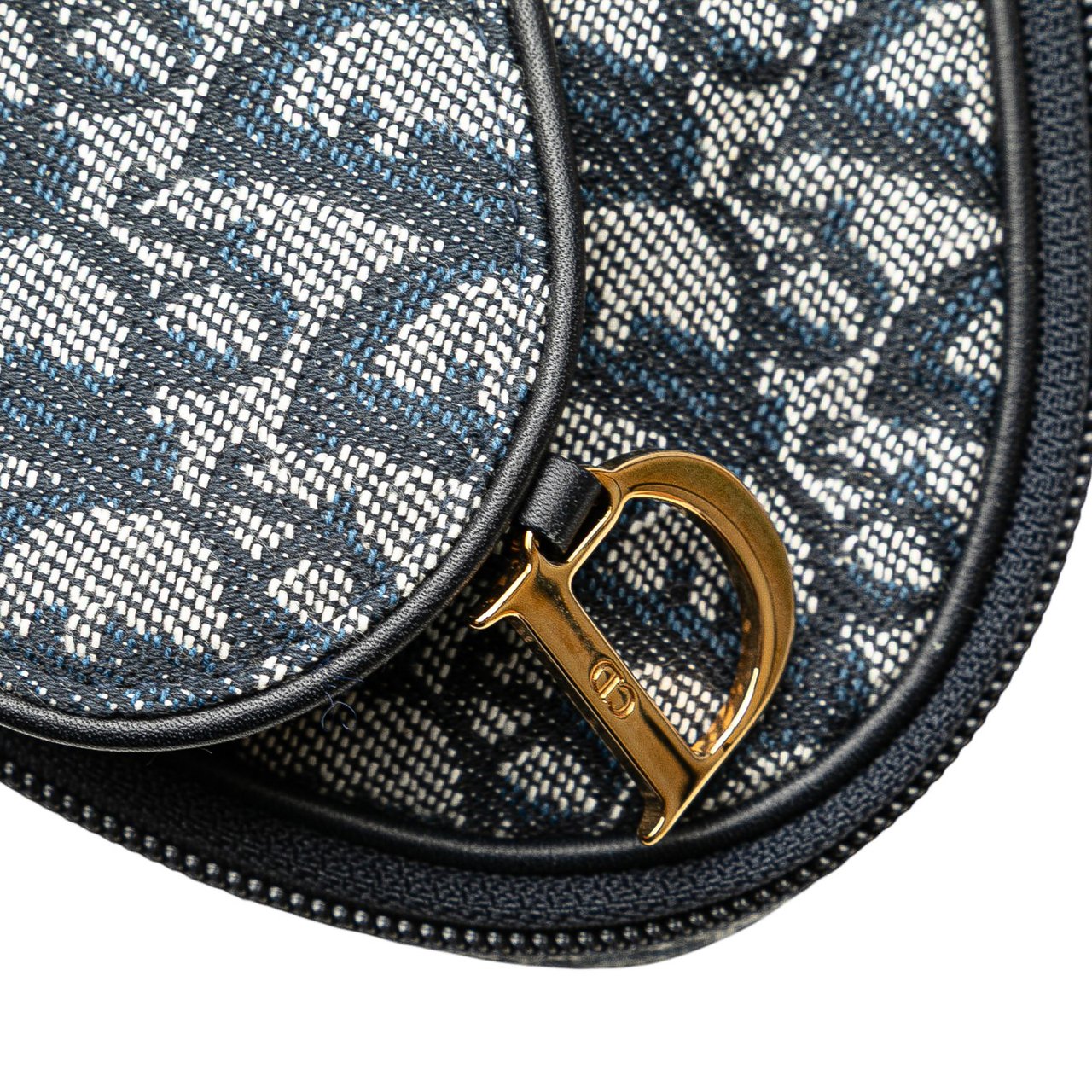 Dior Diorissimo Canvas Saddle Pouch Blauw