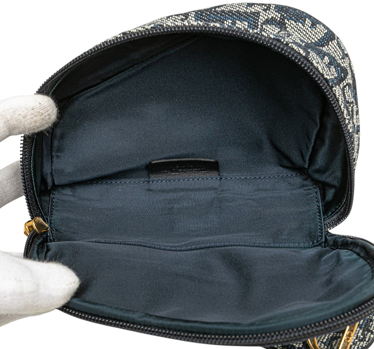 Dior Diorissimo Canvas Saddle Pouch Blauw
