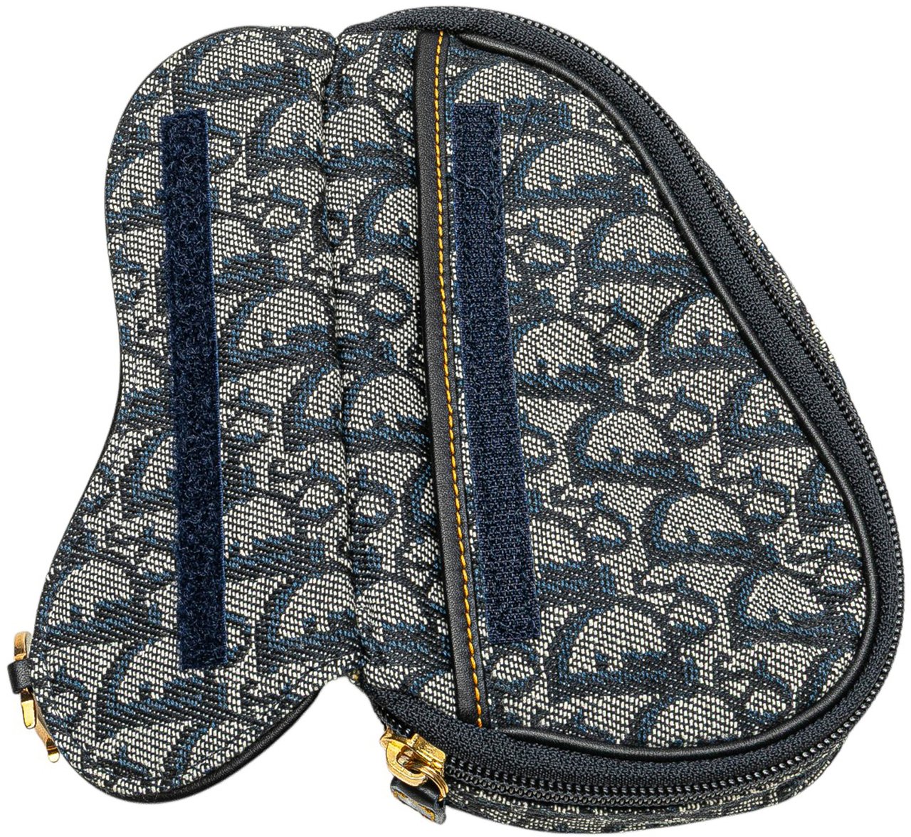 Dior Diorissimo Canvas Saddle Pouch Blauw