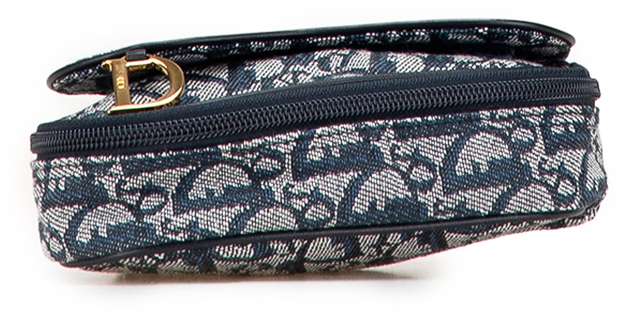 Dior Diorissimo Canvas Saddle Pouch Blauw