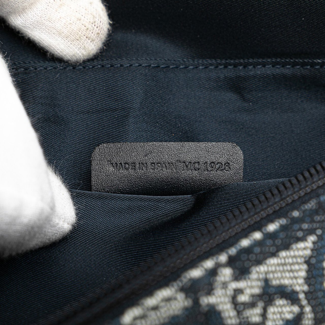 Dior Diorissimo Canvas Saddle Pouch Blauw