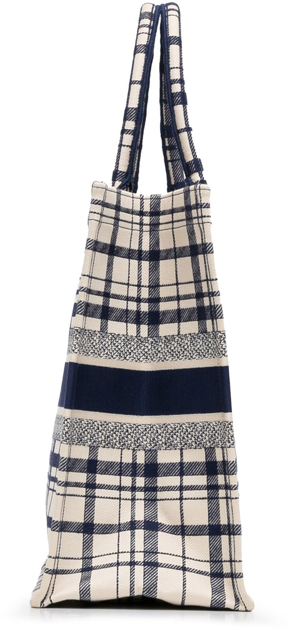 Dior Large Check n Dior Book Tote Blauw