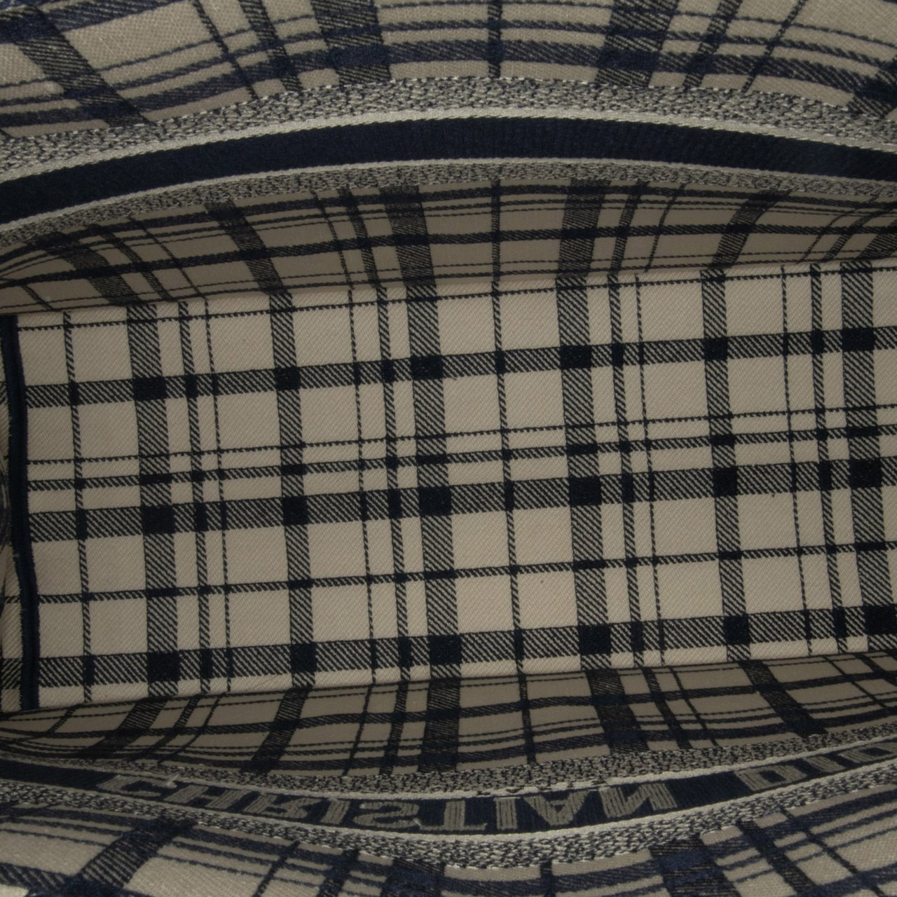 Dior Large Check n Dior Book Tote Blauw