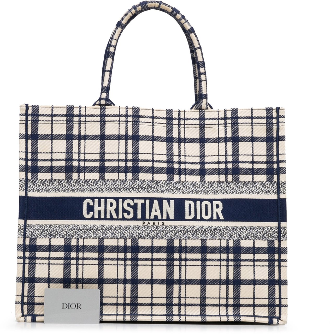 Dior Large Check n Dior Book Tote Blauw