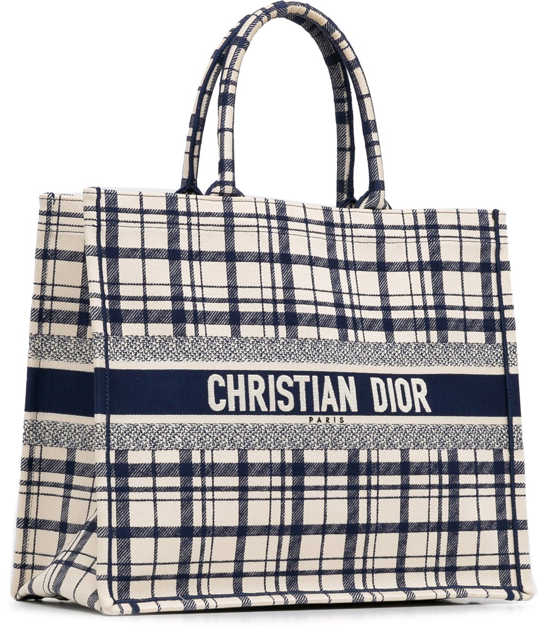 Dior Large Check n Dior Book Tote Blauw