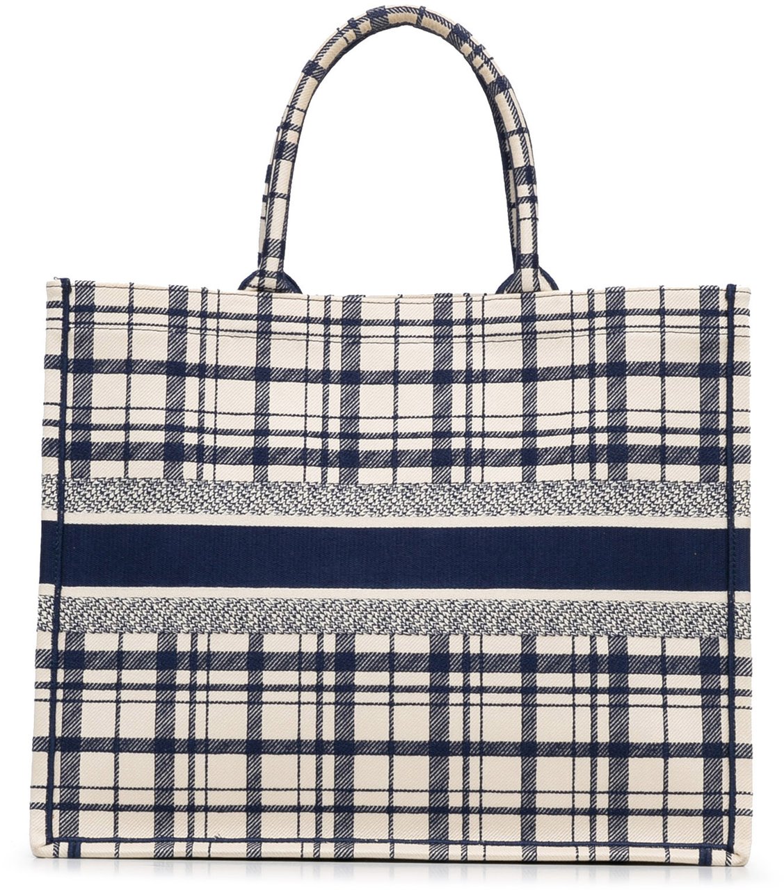 Dior Large Check n Dior Book Tote Blauw