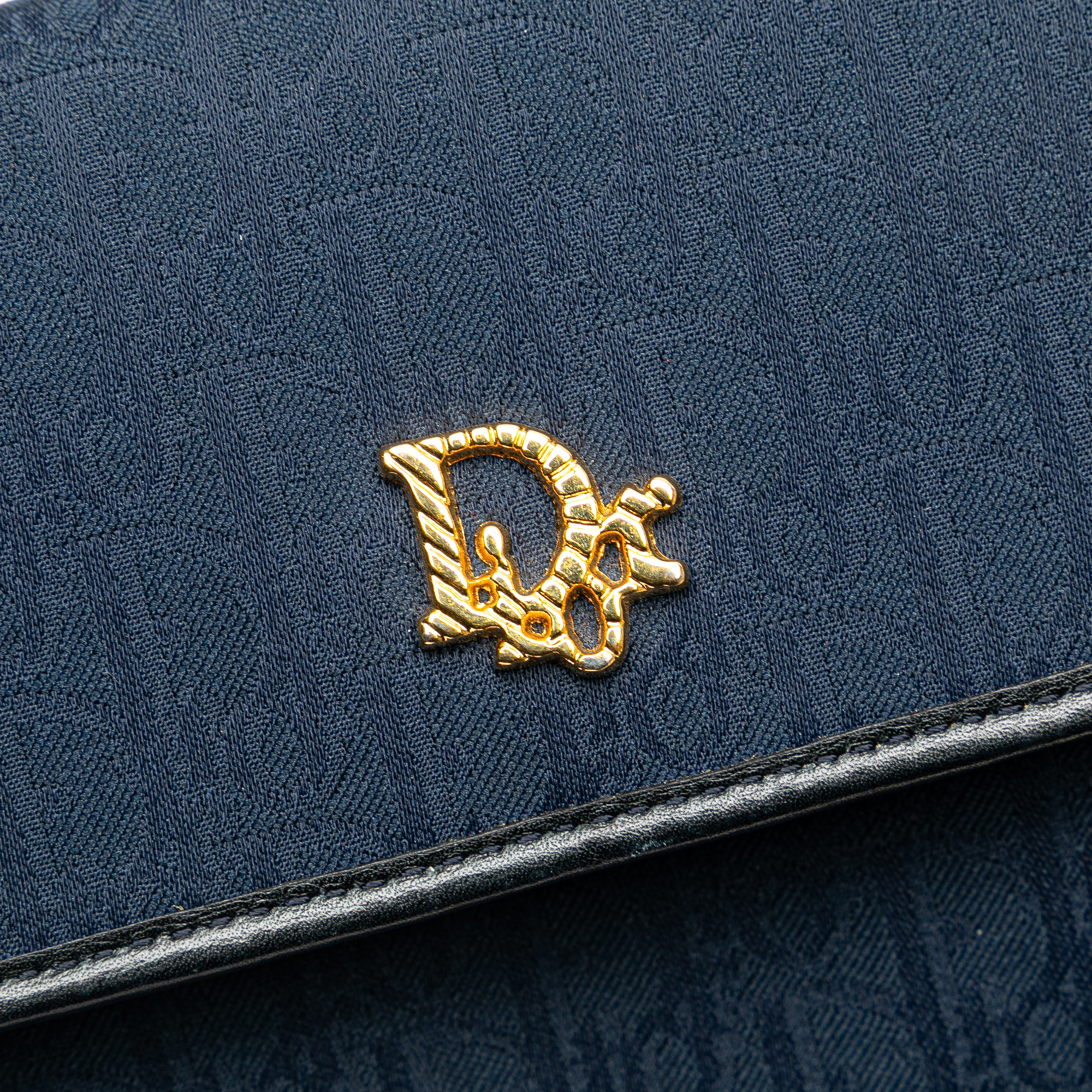Dior Diorissimo Trotter Canvas Chain Crossbody Blauw
