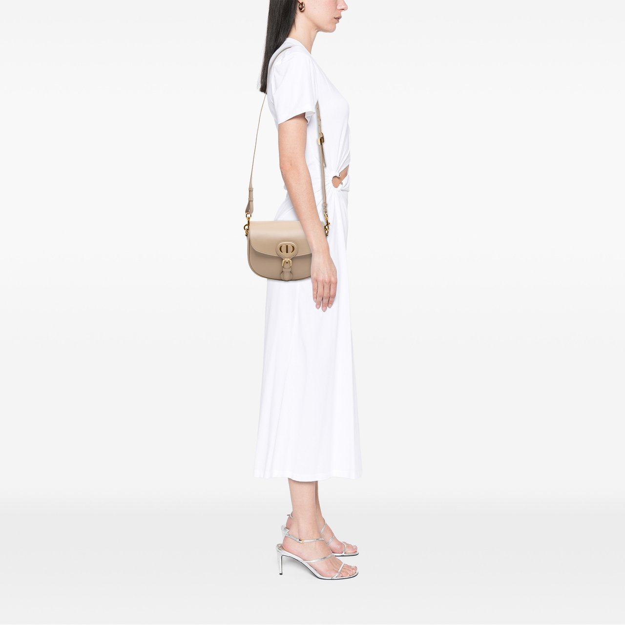 Dior Medium Leather Bobby Crossbody Bruin