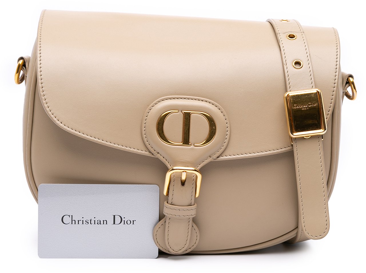 Dior Medium Leather Bobby Crossbody Bruin