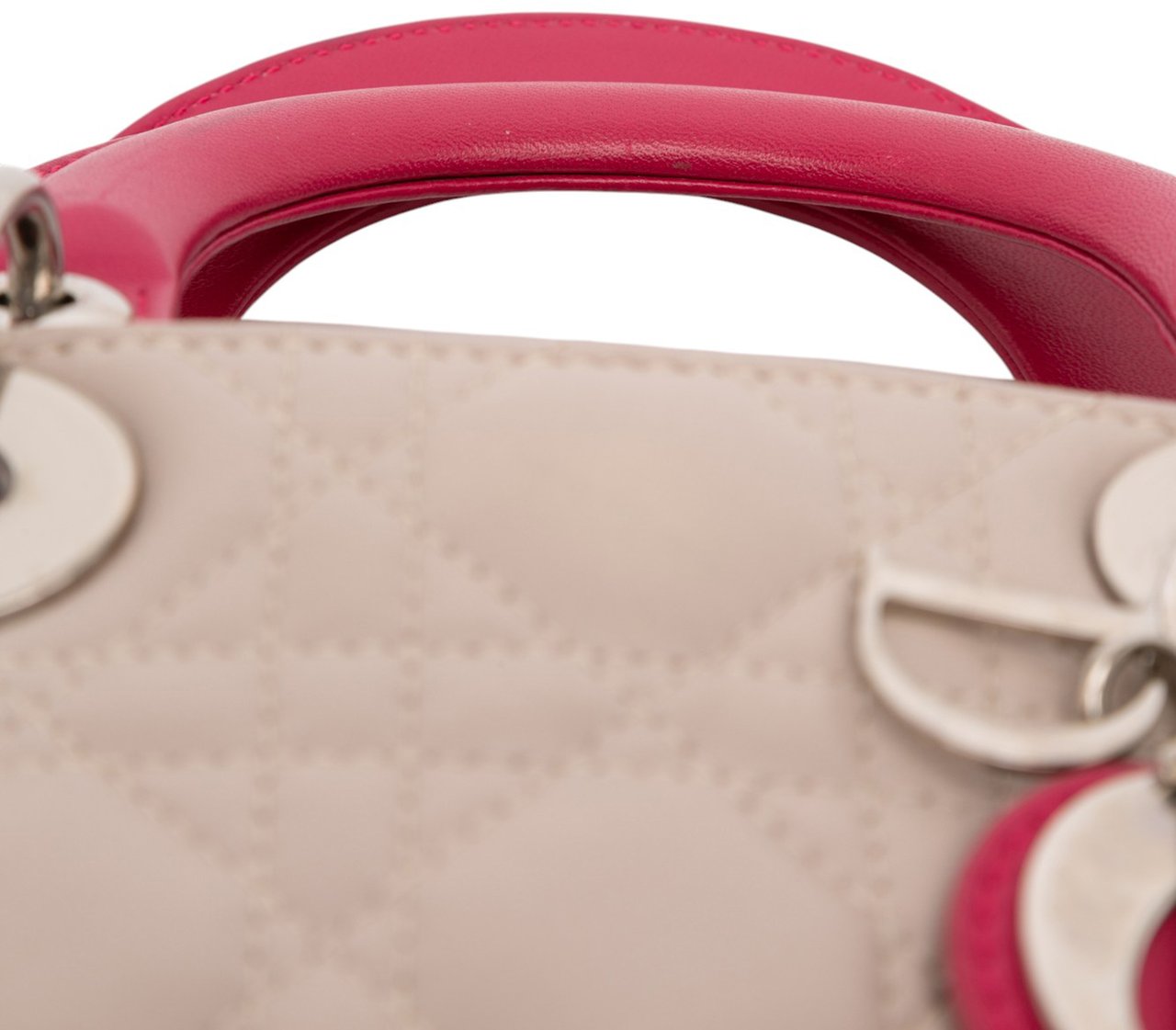 Dior Mini Tricolor Lambskin Cannage Lady Dior Bruin