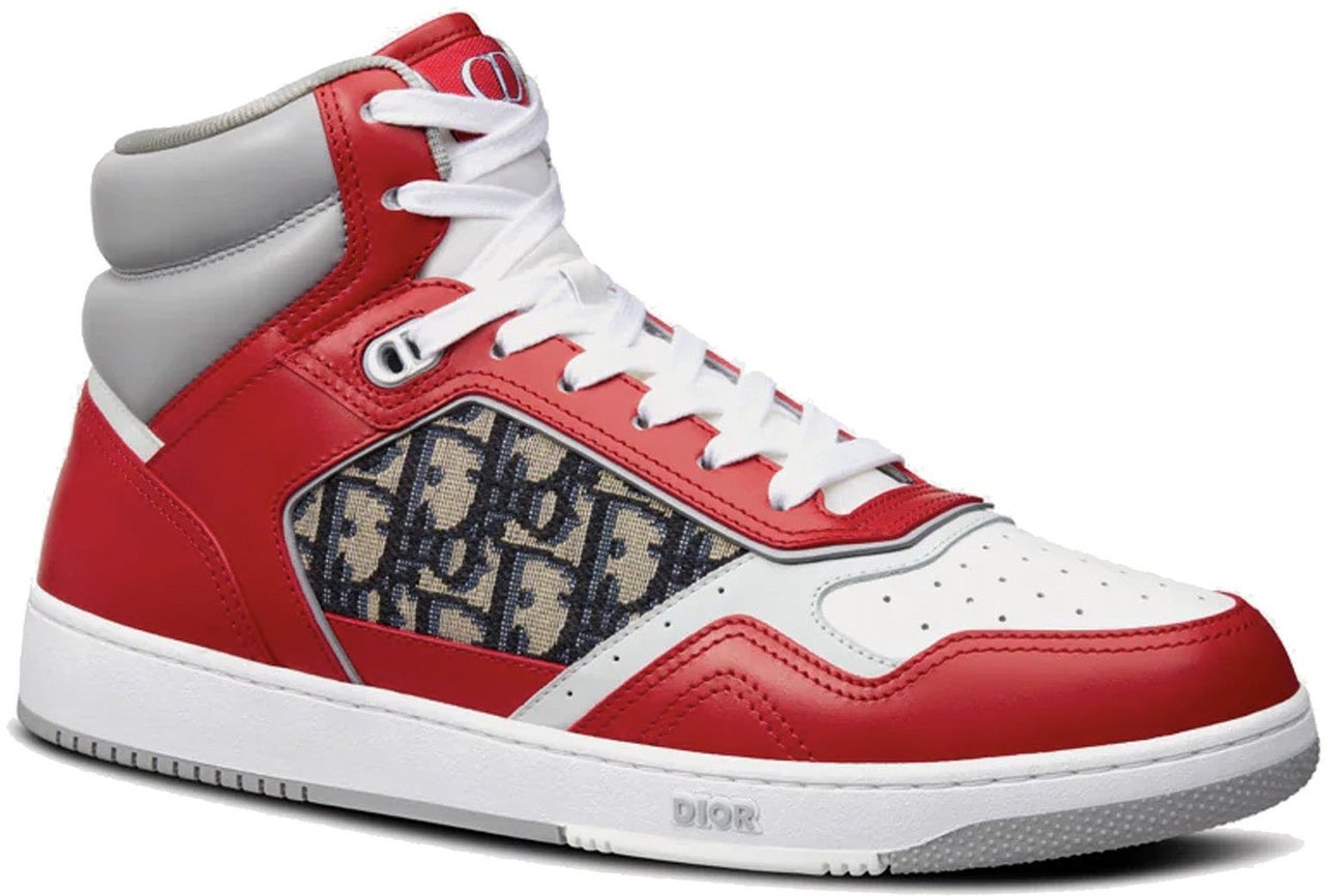 Dior Dior Oblique High-Top Sneakers Rood
