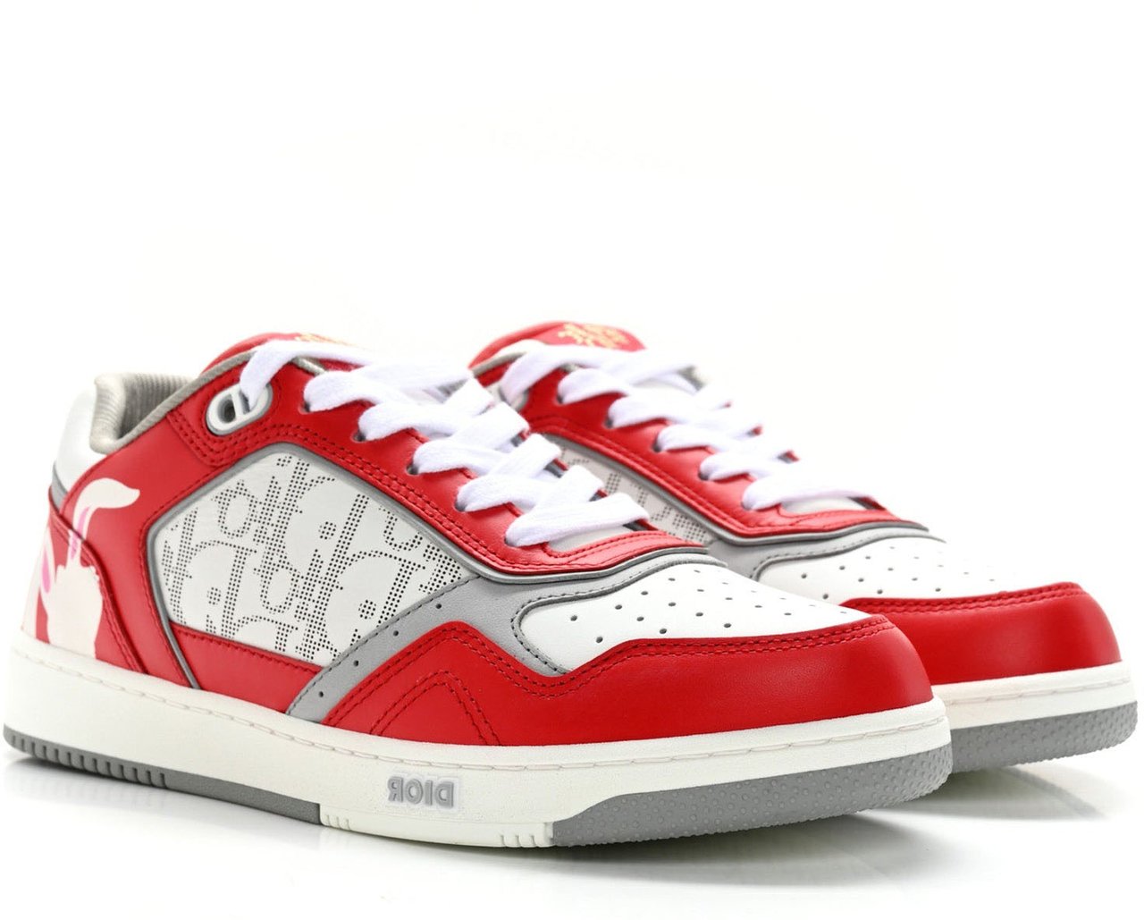 Dior Dior Oblique Rabbit Motif Sneakers Rood