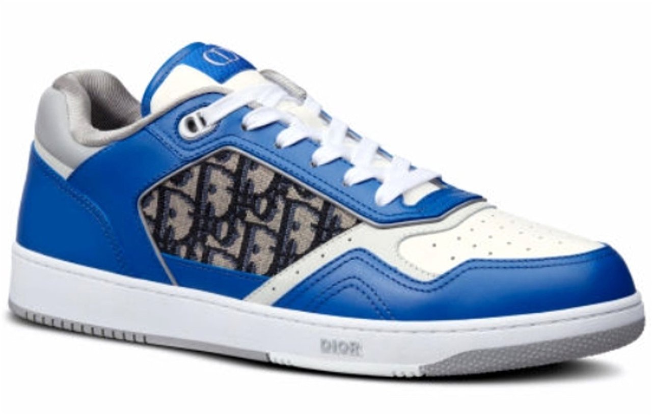 Dior Dior Oblique Leather Sneakers Blauw