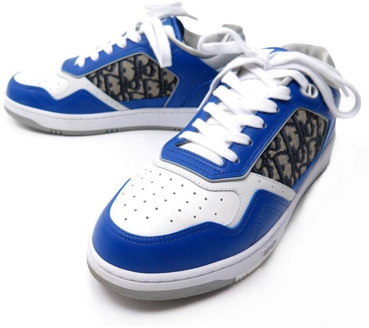 Dior Dior Oblique Leather Sneakers Blauw