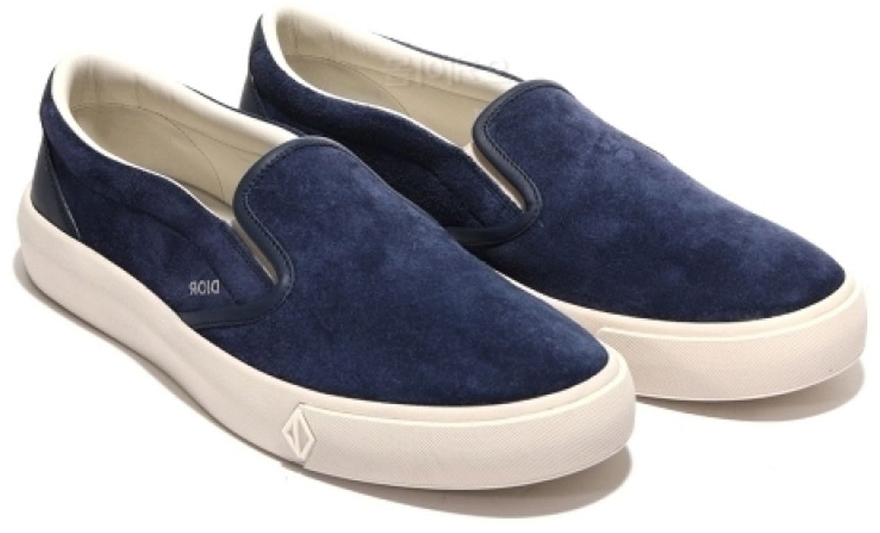 Dior Dior Leather Slip-On Sneakers Blauw