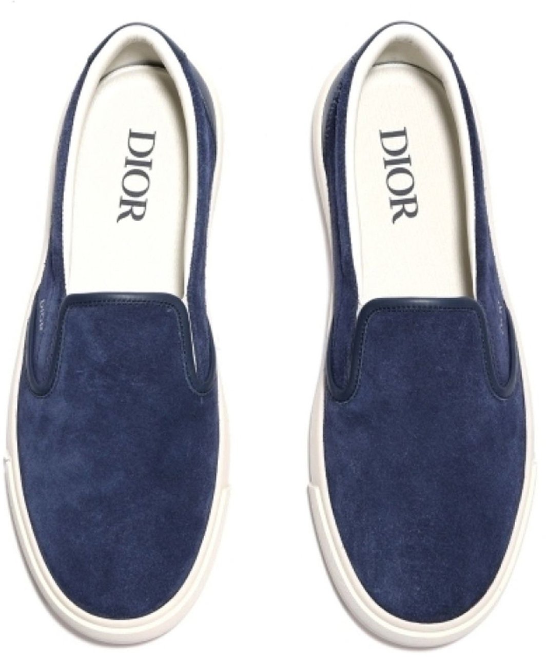 Dior Dior Leather Slip-On Sneakers Blauw
