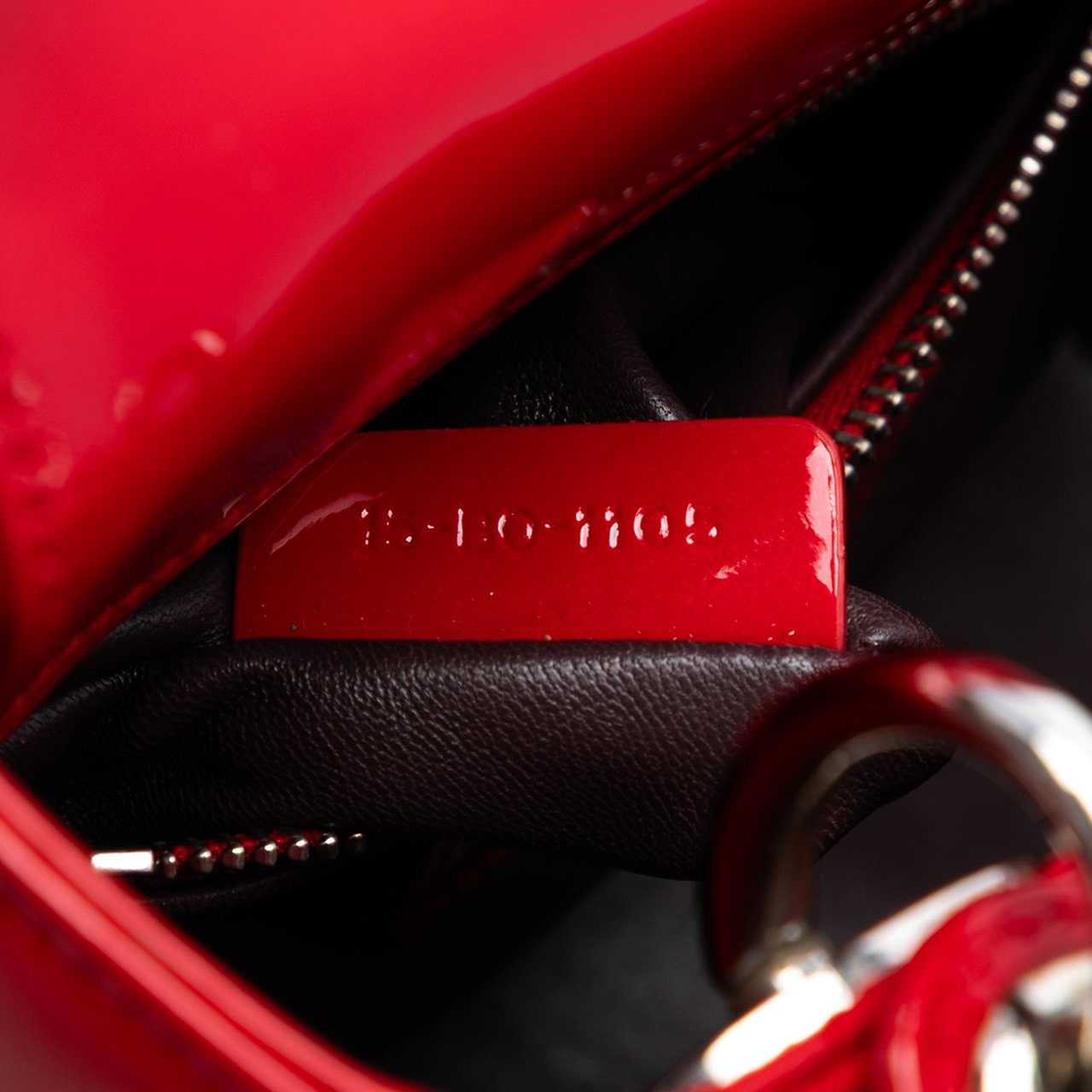 Dior Mini Patent Lady Dior Rood