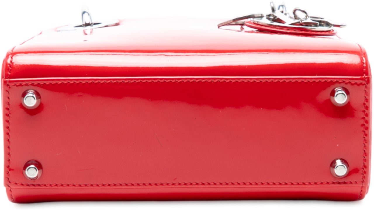 Dior Mini Patent Lady Dior Rood