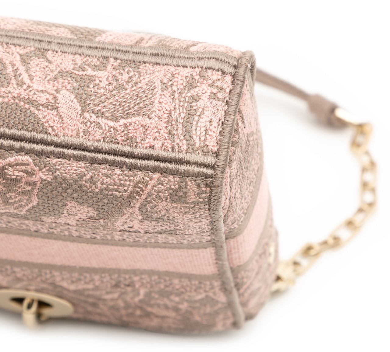 Dior Medium Canvas Embroidered Toile De Jouy Lady D Joy Satchel Roze