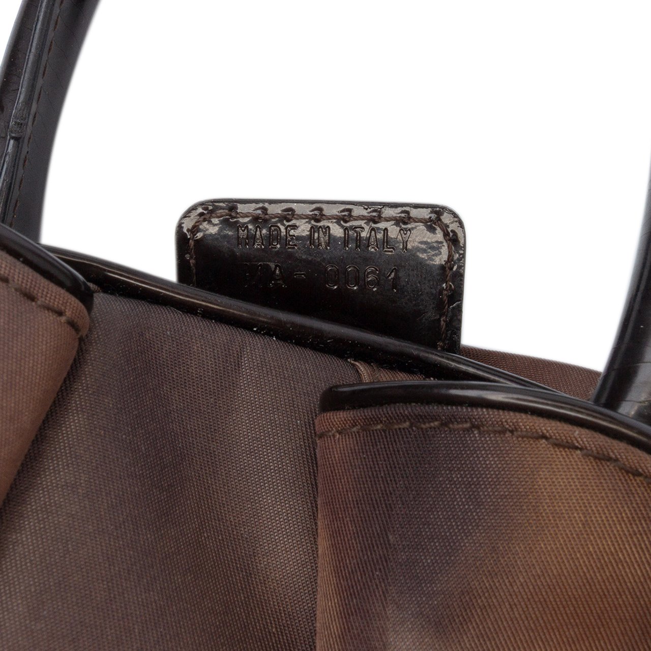 Dior Mini Printed Nylon Double Saddle Bowler Bag Bruin